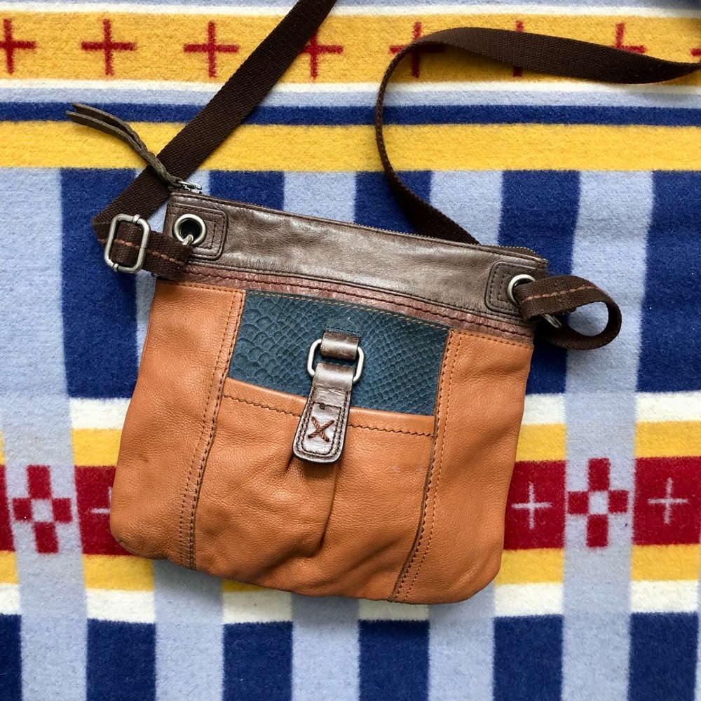 The Sak Genuine Leather Multi Color Crossbody Purse